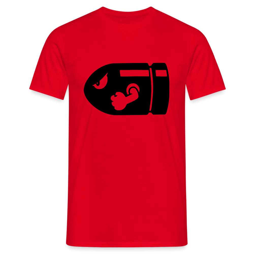 Retro Gaming Mario Bomb Bullet Bill T-Shirt - Rot