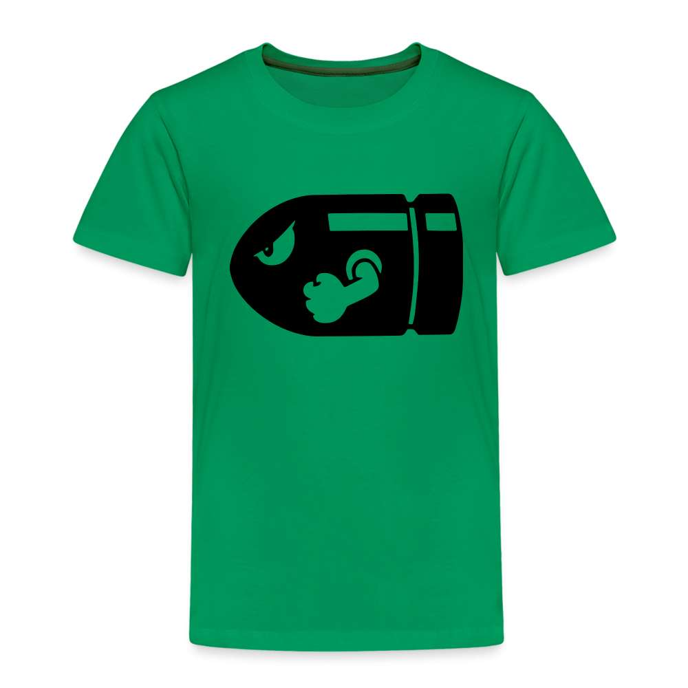 Retro Gaming Mario Bomb Bullet Bill Kinder Premium T-Shirt - Kelly Green