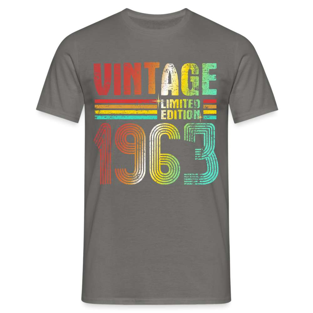 60. Geburtstag Vintage Retro Limited Edition Geboren 1963 Geschenk T-Shirt - Graphit