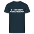 I Love My Hot Girlfriend Ich Liebe Meine Freundin Lustiges Geschenk T-Shirt - Navy