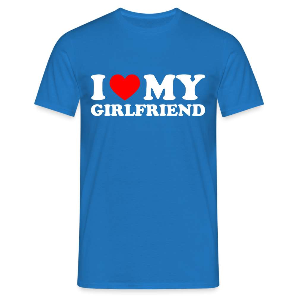 I Love My Girlfriend Shirt I Heart My Girlfriend lustiges T-Shirt - Royalblau