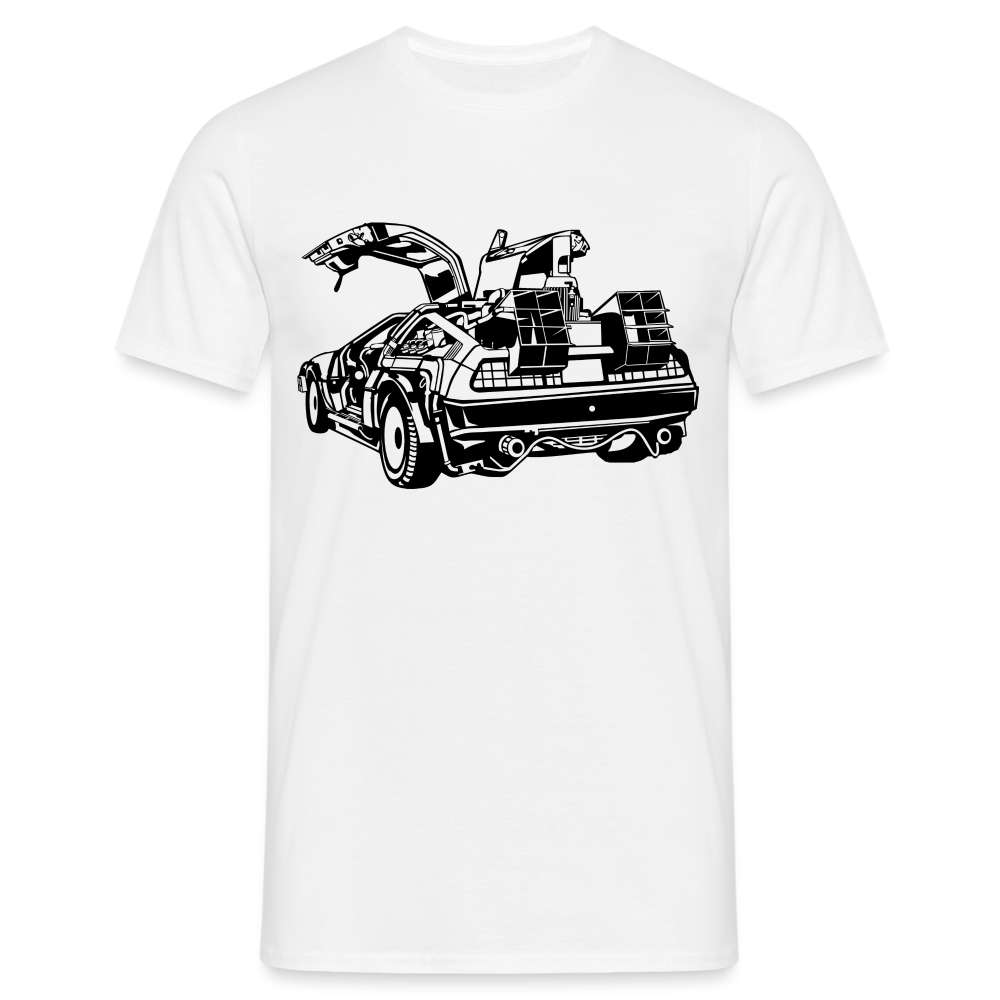 DMC Delorian Classic Auto Fan T-Shirt - weiß