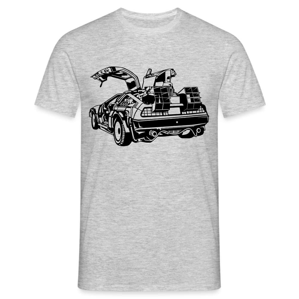 DMC Delorian Classic Auto Fan T-Shirt - Grau meliert