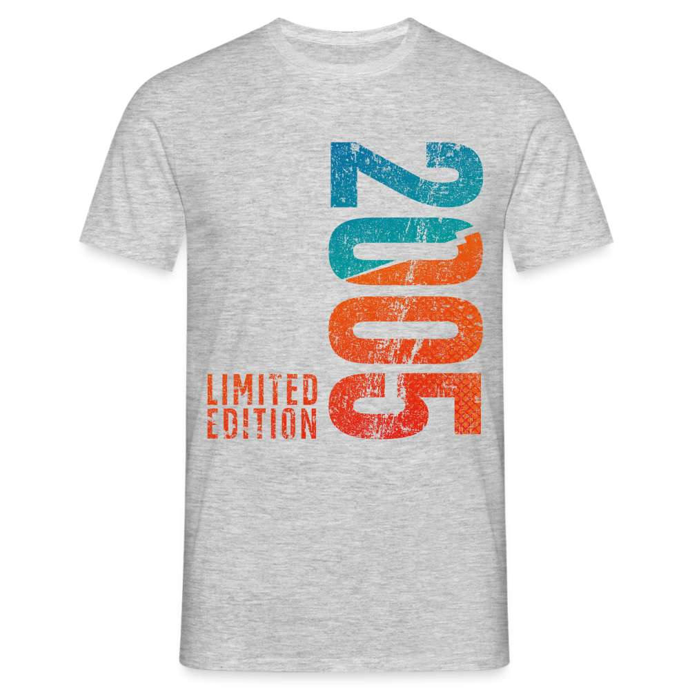 18. Geburtstag Limited Edition Geburtstags Geschenk T-Shirt - Grau meliert