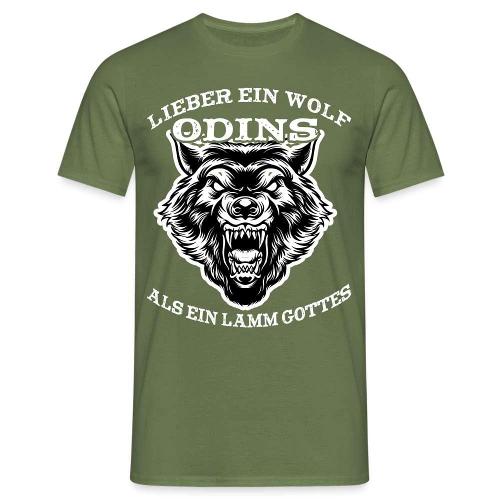 Lieber ein WOLF Odins als ein LAMM Gottes T-Shirt - Militärgrün