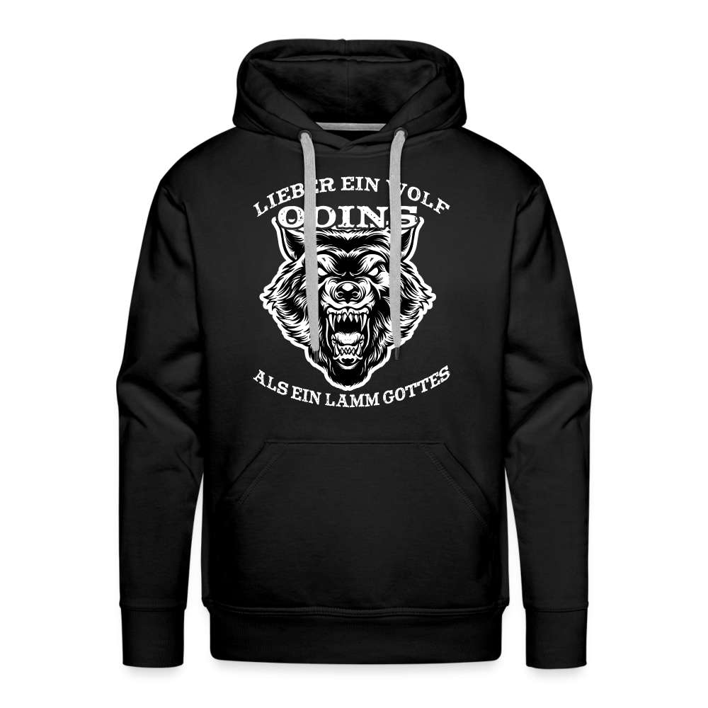 Lieber ein WOLF Odins als ein LAMM Gottes Herren Premium Hoodie - Schwarz