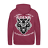 Lieber ein WOLF Odins als ein LAMM Gottes Rückendruck Premium Hoodie - Bordeaux