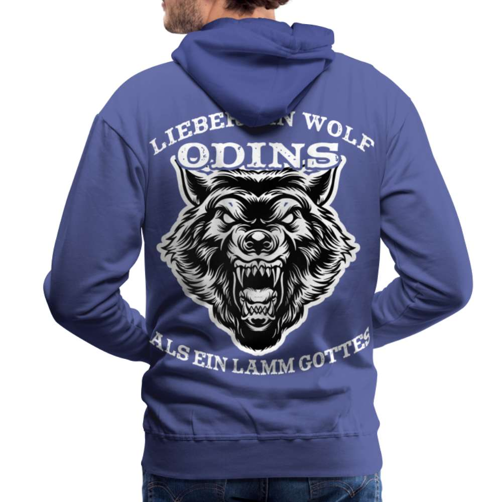 Lieber ein WOLF Odins als ein LAMM Gottes Rückendruck Premium Hoodie - Königsblau