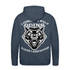 Lieber ein WOLF Odins als ein LAMM Gottes Rückendruck Premium Hoodie - Jeansblau