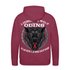 Lieber ein WOLF Odins als ein LAMM Gottes Rückendruck Premium Hoodie - Bordeaux