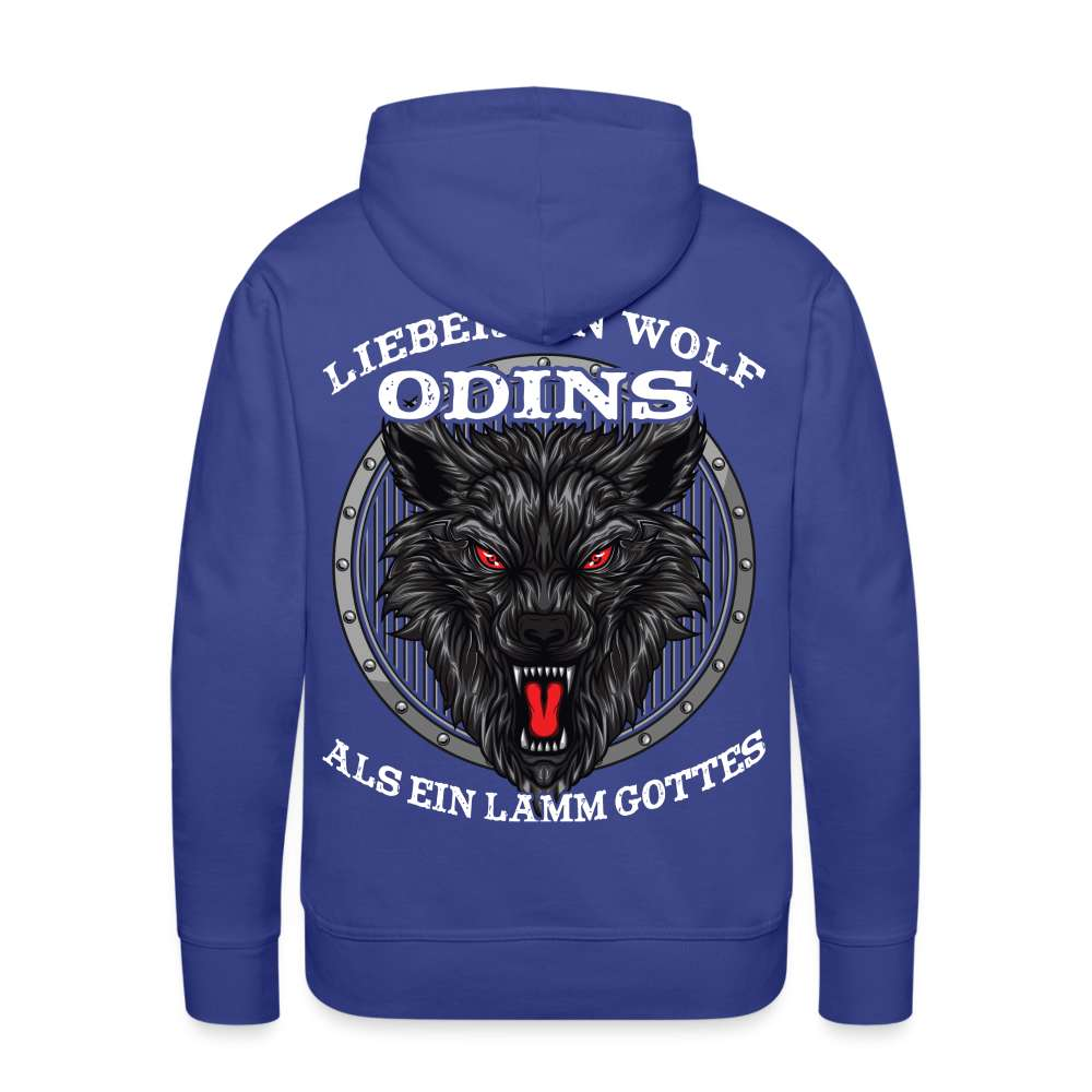 Lieber ein WOLF Odins als ein LAMM Gottes Rückendruck Premium Hoodie - Königsblau