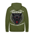 Lieber ein WOLF Odins als ein LAMM Gottes Rückendruck Premium Hoodie - Olivgrün