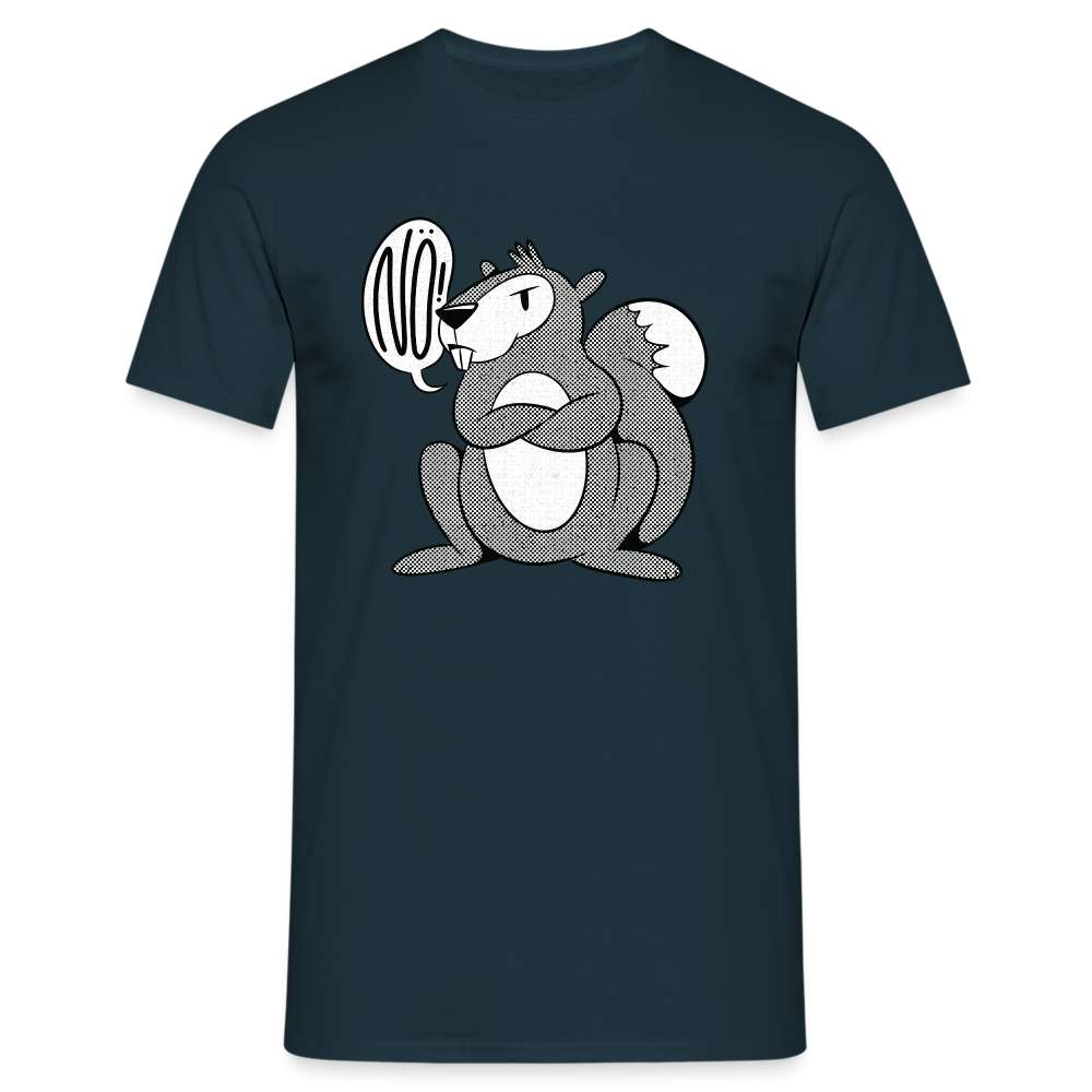 Lustiges Faules Eichhörnchen - NÖ - Keine Lust T-Shirt - Navy