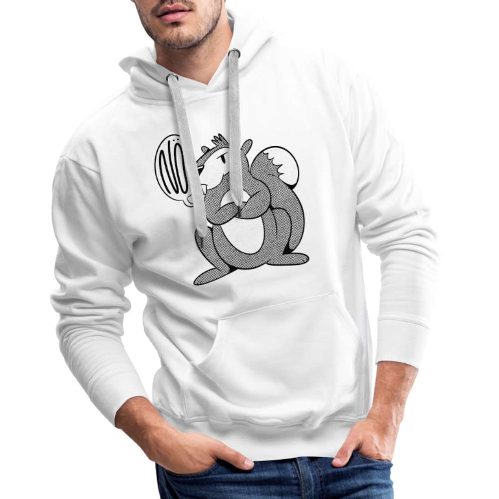 Lustiges Faules Eichhörnchen - NÖ - Keine Lust Premium Hoodie - weiß