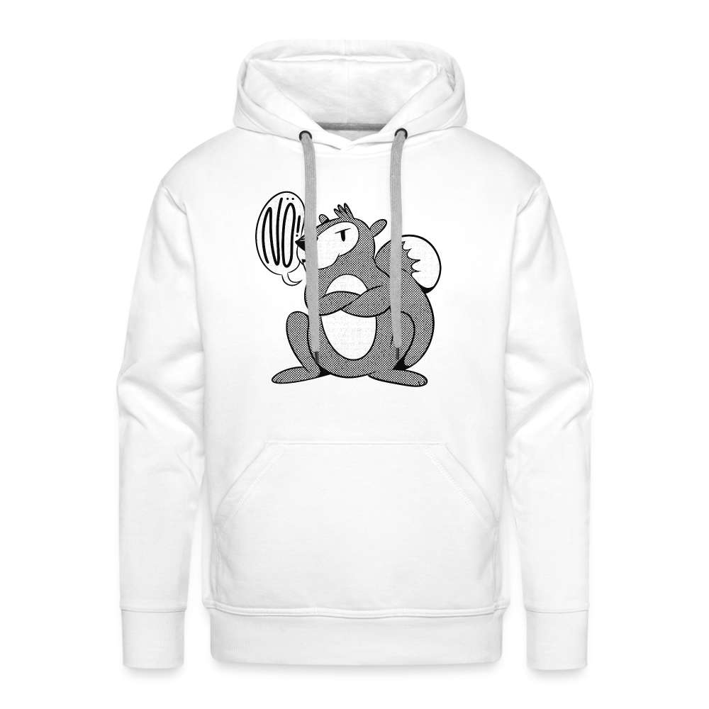 Lustiges Faules Eichhörnchen - NÖ - Keine Lust Premium Hoodie - weiß