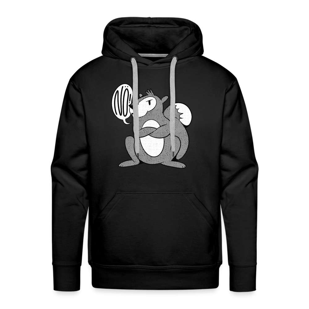 Lustiges Faules Eichhörnchen - NÖ - Keine Lust Premium Hoodie - Schwarz