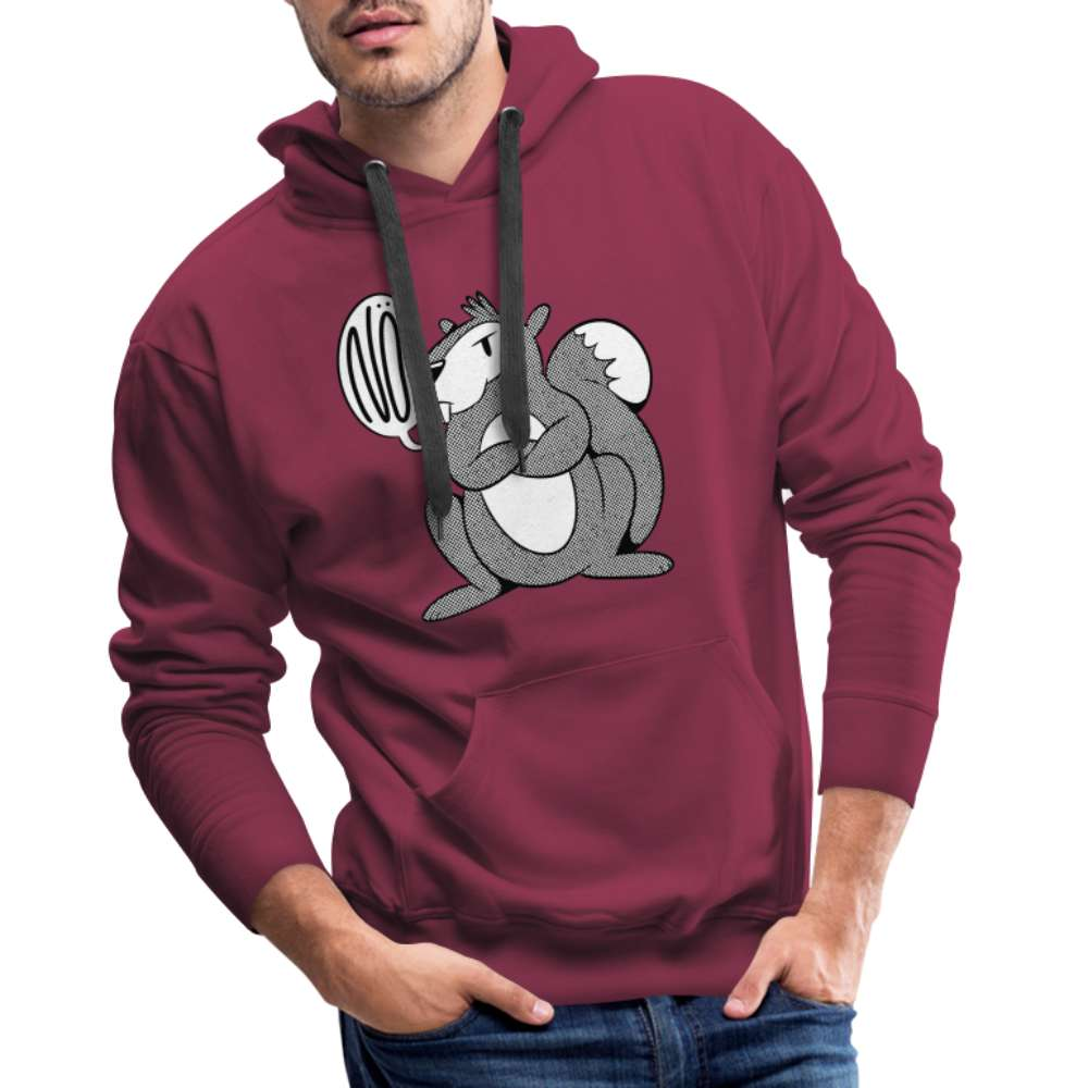 Lustiges Faules Eichhörnchen - NÖ - Keine Lust Premium Hoodie - Bordeaux