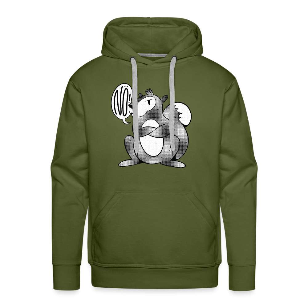 Lustiges Faules Eichhörnchen - NÖ - Keine Lust Premium Hoodie - Olivgrün