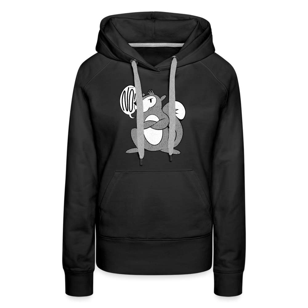 Lustiges Faules Eichhörnchen - NÖ - Keine Lust Frauen Premium Hoodie - Schwarz