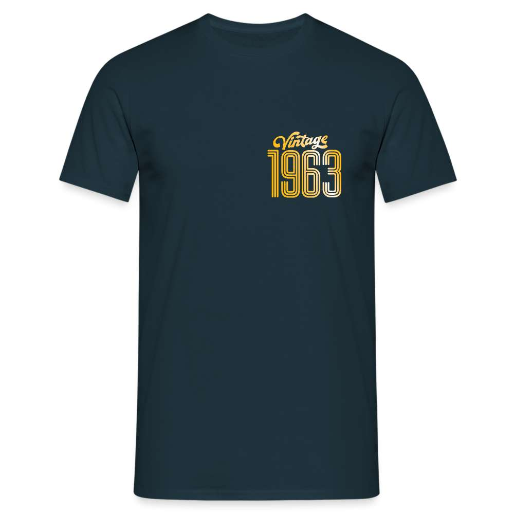 60. Geburtstag - Vintage 1963 - Geburtstags Geschenk - T-Shirt - Navy