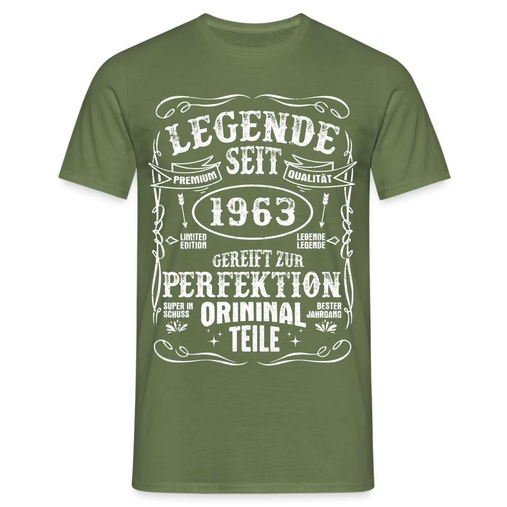 60. Geburtstag Vintage Style Legende Seit 1963 Geschenk T-Shirt - Militärgrün