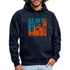 Vintage Technik Musik Tape Kassette - Video Kassette - Diskette - Retro Unisex Hoodie - Navy