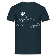Lustige Katze Mittelfinger Nö Keine Lust T-Shirt - Navy