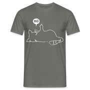 Lustige Katze Mittelfinger Nö Keine Lust T-Shirt - Graphit