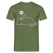 Lustige Katze Mittelfinger Nö Keine Lust T-Shirt - Militärgrün