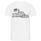 Lustige Faule Katze - Mittelfinger NÖ Comic Style T-Shirt - weiß