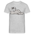 Lustige Faule Katze - Mittelfinger NÖ Comic Style T-Shirt - Grau meliert