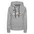 Lustige Faule Katze - Mittelfinger NÖ Comic Style Frauen Premium Hoodie - Grau meliert