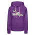 Lustige Faule Katze - Mittelfinger NÖ Comic Style Frauen Premium Hoodie - Purple