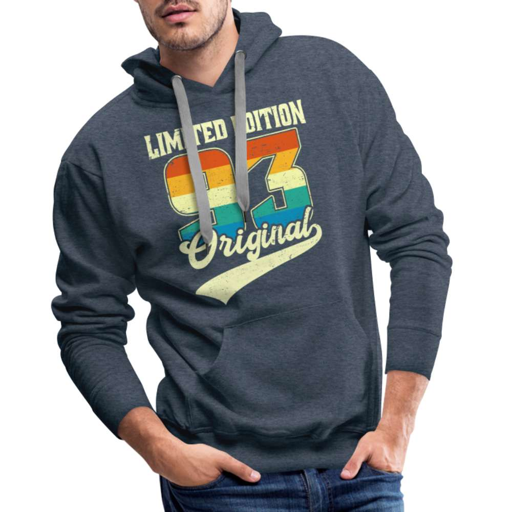 30. Geburtstag - Limited Edition - 1993 Original - Geschenk Herren Premium Hoodie - Jeansblau