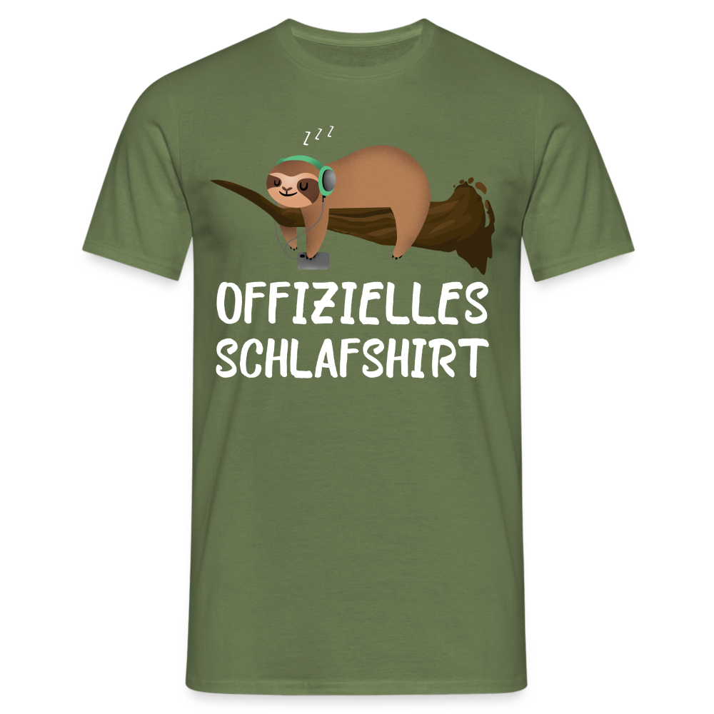 Offizielle Schlafshirt Faultier Schlafanzug Lustiges T-Shirt - Militärgrün