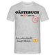 20.Geburtstag Gästebuch Wer unterschreibt kriegt einen Schnaps T-Shirt - Grau meliert