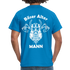 Wikinger Totenkopf Axt Böser Alter Mann Rückendruck Lustiges T-Shirt - Royalblau