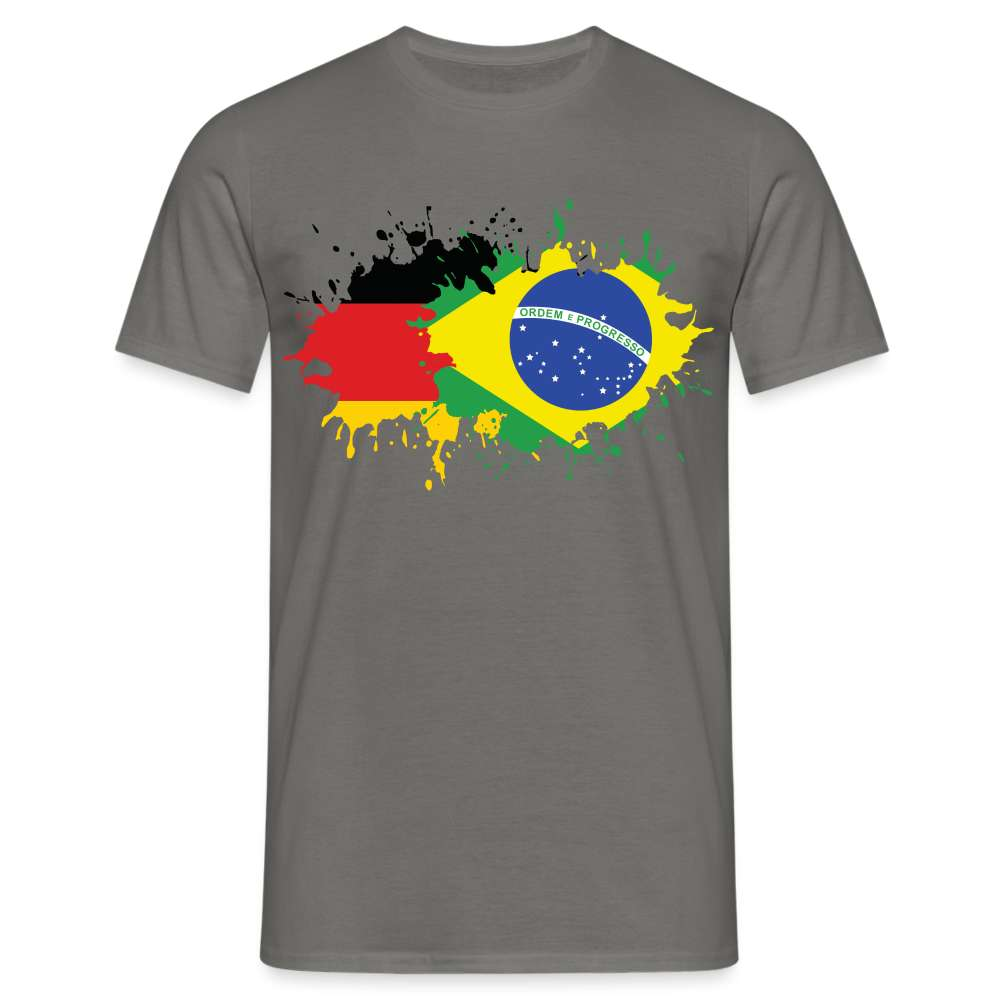 Deutsch Brasilien Flagge - German Brazil Flag - T-Shirt - Graphit