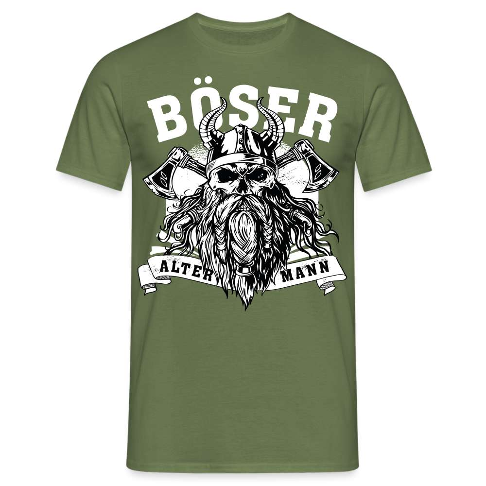 Wikinger mit Axt - Böser alter Mann - Lustiges T-Shirt - Militärgrün