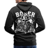 Wikinger mit Axt - Böser alter Mann - Rückendruck - Herren Premium Hoodie - Schwarz