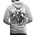 Wikinger mit Axt - Böser alter Mann - Rückendruck - Herren Premium Hoodie - Grau meliert