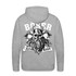 Wikinger mit Axt - Böser alter Mann - Rückendruck - Herren Premium Hoodie - Grau meliert