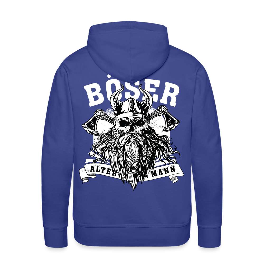 Wikinger mit Axt - Böser alter Mann - Rückendruck - Herren Premium Hoodie - Königsblau