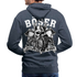 Wikinger mit Axt - Böser alter Mann - Rückendruck - Herren Premium Hoodie - Jeansblau