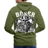 Wikinger mit Axt - Böser alter Mann - Rückendruck - Herren Premium Hoodie - Olivgrün