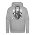 Wikinger mit Axt - Böser alter Mann - Herren Premium Hoodie - Grau meliert