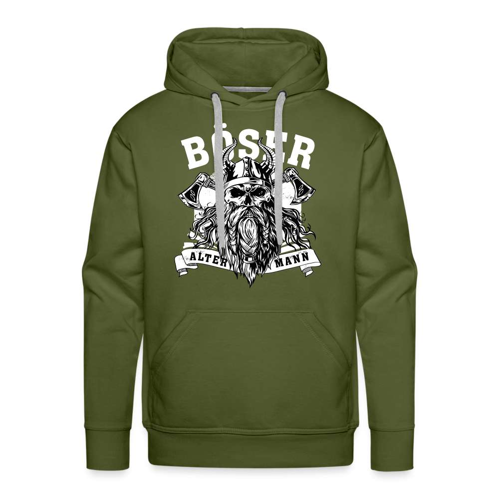 Wikinger mit Axt - Böser alter Mann - Herren Premium Hoodie - Olivgrün