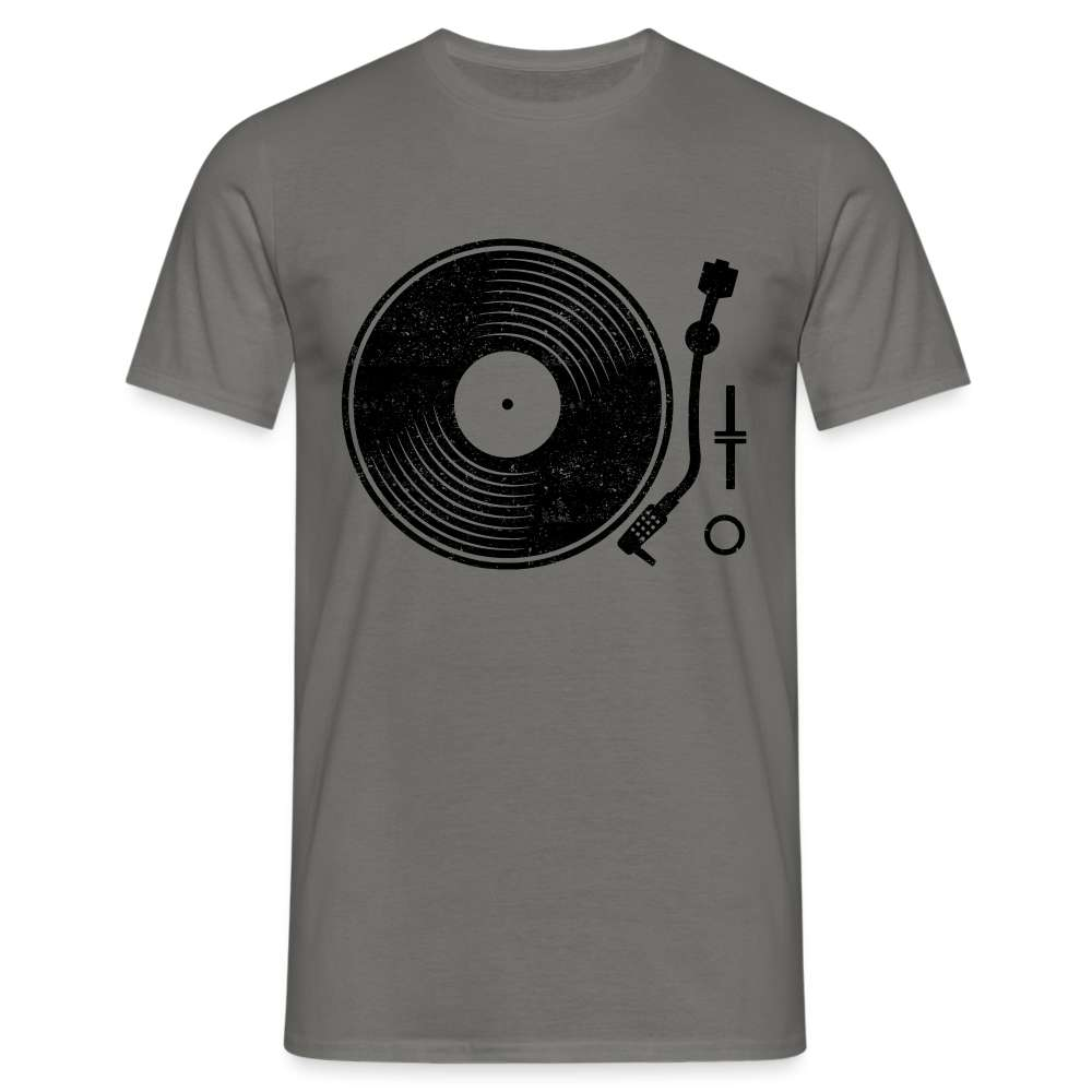 Schallplatte Vinyl Retro Style Musik T-Shirt - Graphit