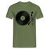 Schallplatte Vinyl Retro Style Musik T-Shirt - Militärgrün