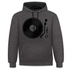 Schallplatte Vinyl Retro Style Musik Kontrast-Hoodie - Anthrazit/Schwarz